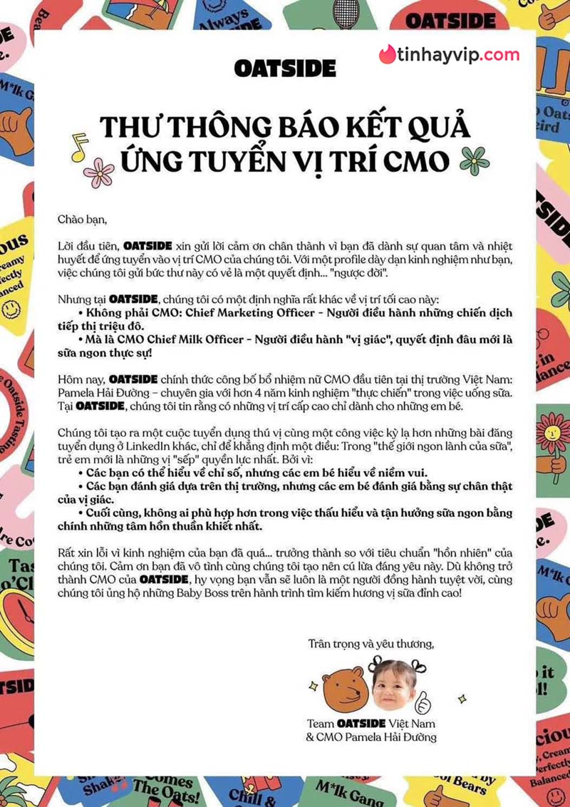 Oatside Việt Nam tuyển CMO trên LinkedIn rồi công bố “sếp” 4 tuổi: Vì sao cộng đồng phản ứng gay gắt?
