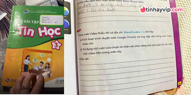 Phát hiện link người lớn trong sách giáo khoa Tin học lớp 3