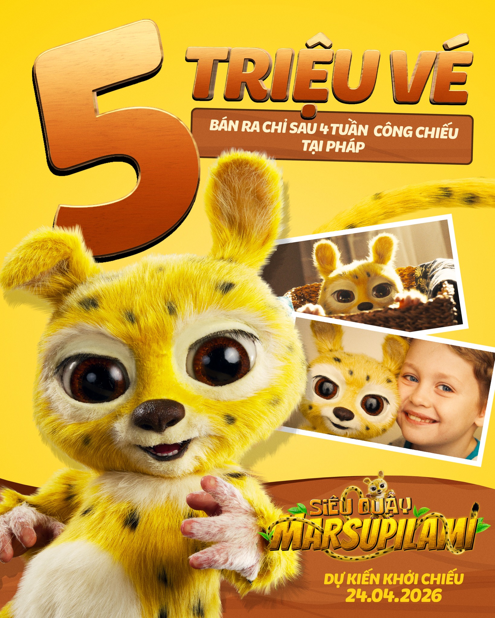 Siêu Quậy Marsupilami tái xuất: Chiến thần phòng vé đổ bộ rạp phim Việt! Siêu Quậy Marsupilami tái xuất: Chiến thần phòng vé 47 triệu USD sắp đổ bộ rạp Việt!