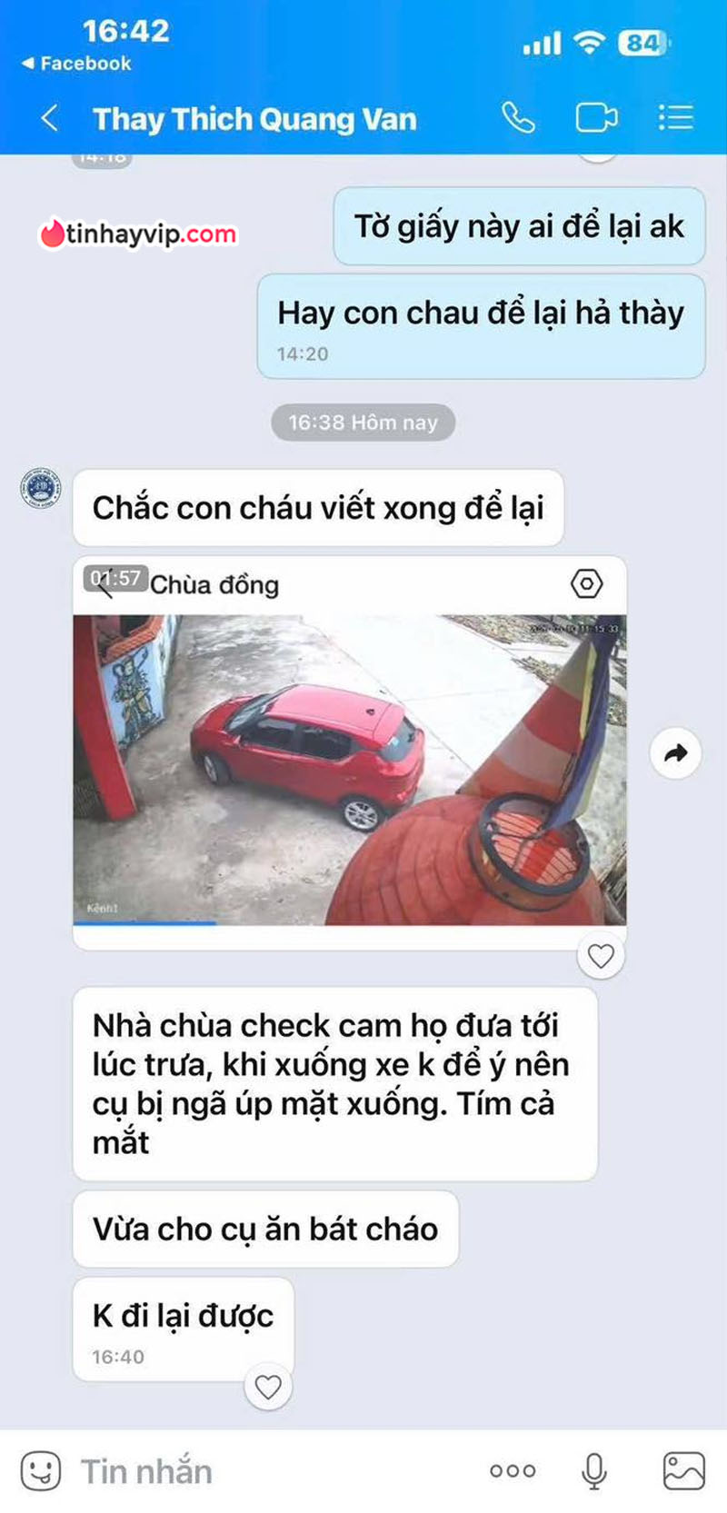 Xót xa cụ ông bị bỏ lại trước cổng chùa tại Hải Phòng khiến CĐM bức xúc
