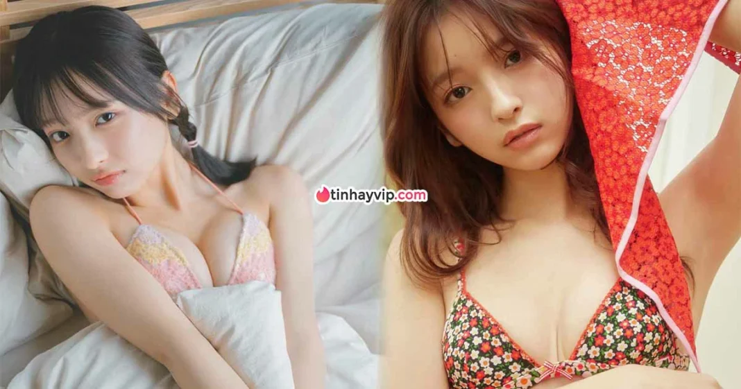 Ichinose Runa khoe visual cực phẩm với bikini khăn đỏ sexy
