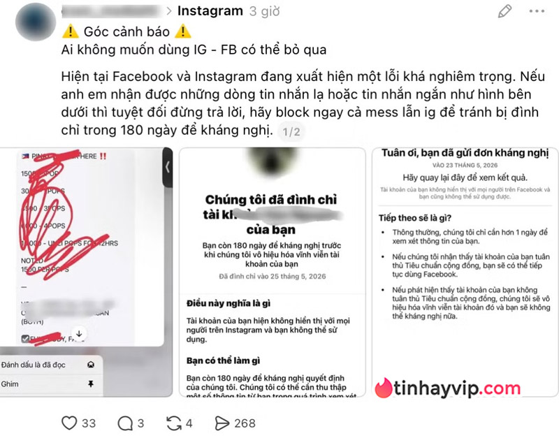 Meta xin lỗi sau sự cố hàng loạt tài khoản Instagram bị khóa tại Việt Nam