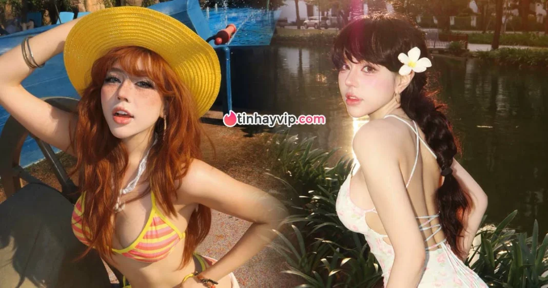 Hot TikToker Bảo Khuyên đốt mắt người nhìn với outfit kiệm vải tại xứ Chùa Vàng
