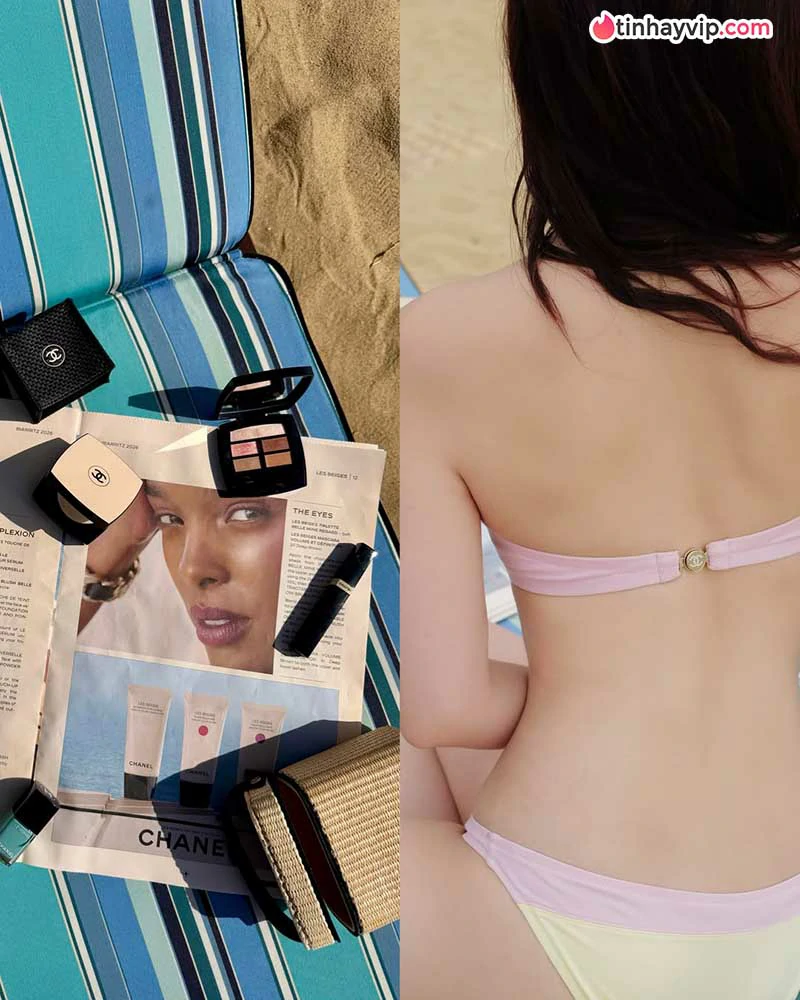 Chloe Nguyen khoe dáng bên biển cùng loạt đồ hiệu sang