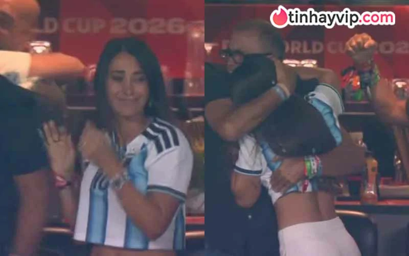 Antonela Roccuzzo bật khóc sau chiến thắng của Argentina