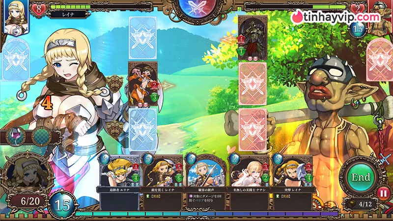 Queen's Blade Re:Build - Game 18 anime 2026 kết hợp thẻ bài và phá giáp