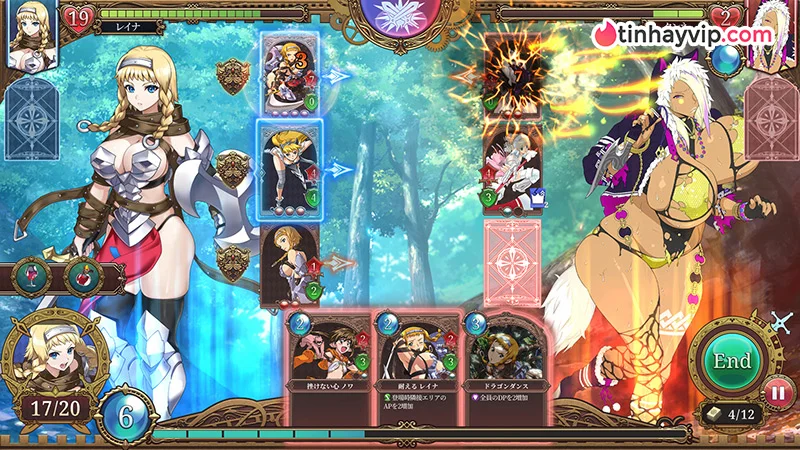 Queen's Blade Re:Build - Game 18 anime 2026 kết hợp thẻ bài và phá giáp