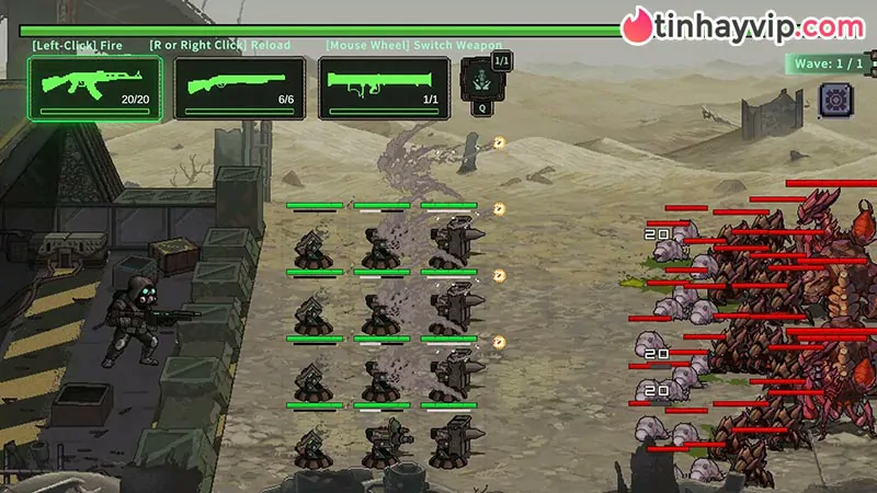 Khai hỏa cực đã, cày cuốc rửa mắt với đại thảm họa trong Swarm Bunker: Lust Defense