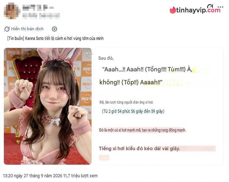 Kanna Seto gây chú ý với đoạn âm thanh dài 3 giây