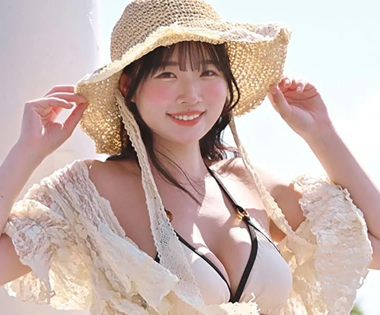 Akita Sona khoe vòng một đầy đặn trong đồ bơi học sinh