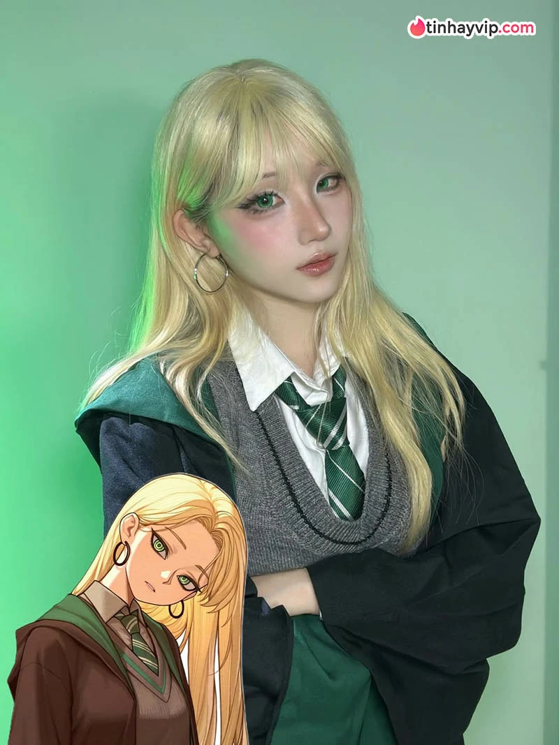Astasiia Dream đu trend Draco Malfoy bản nữ cực thần thái